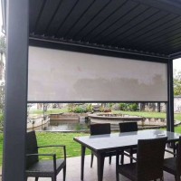 Waterproof Aluminum Patio Covering Electric Opening Pergola Roof System